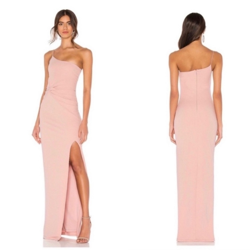 NEW Nookie Lust One Shoulder Gown in Blush